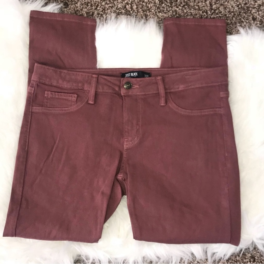 Just Black Stitch Fix Burgundy Jeans Size 30P